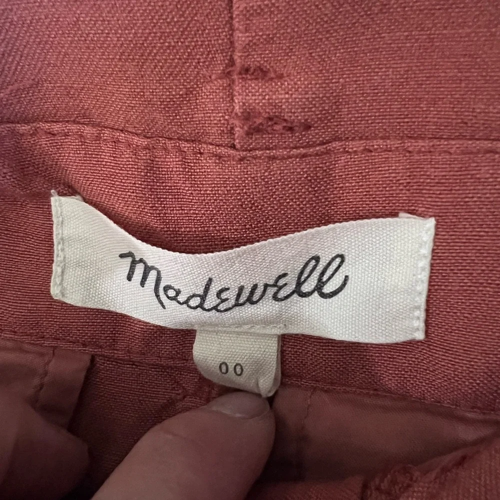 Madewell Linen Blend Pleated Trousers - Picture 3 of 4